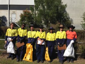 Green Army Volunteers collecting litter